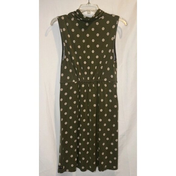 Matilda Jane Women’s Green Polka Dot Sleeveless Knit Knee Length Dress Stretch M - Picture 5 of 10
